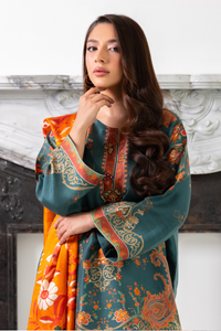 Mina Hasan | Signature Pret | Teal Green - by Libayah - Registered Vendor of : Mina Hasan - 100% Original Designer Dress
