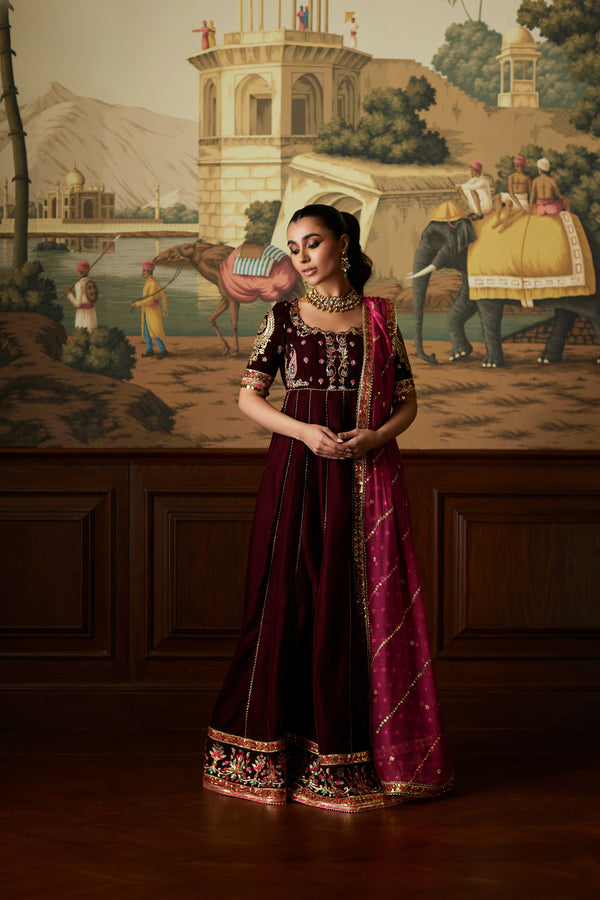 Mina Hassan | Velvet Luxe |  Daaniya by Mina Hassan - Designer Dress - Type: Ladies Clothes - Available at Libayah - 100% Original