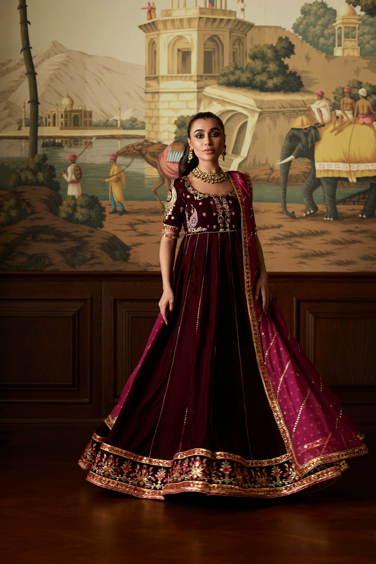 Mina Hassan | Velvet Luxe |  Daaniya by Mina Hassan - Designer Dress - Type: Ladies Clothes - Available at Libayah - 100% Original