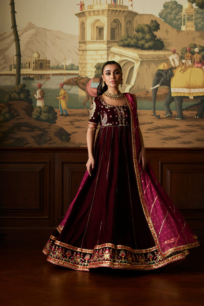 Mina Hassan | Velvet Luxe |  Daaniya by Mina Hassan - Designer Dress - Type: Ladies Clothes - Available at Libayah - 100% Original