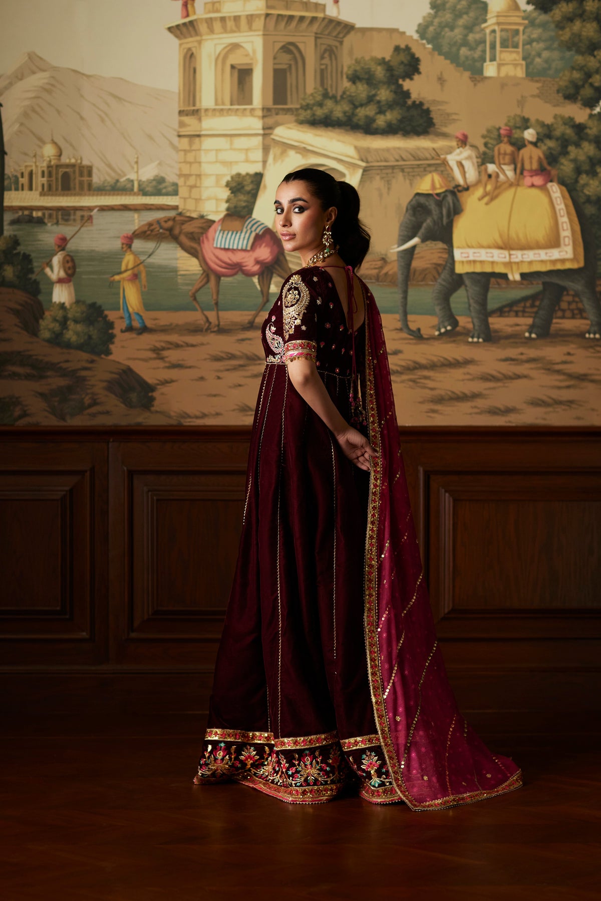 Mina Hassan | Velvet Luxe |  Daaniya by Mina Hassan - Designer Dress - Type: Ladies Clothes - Available at Libayah - 100% Original