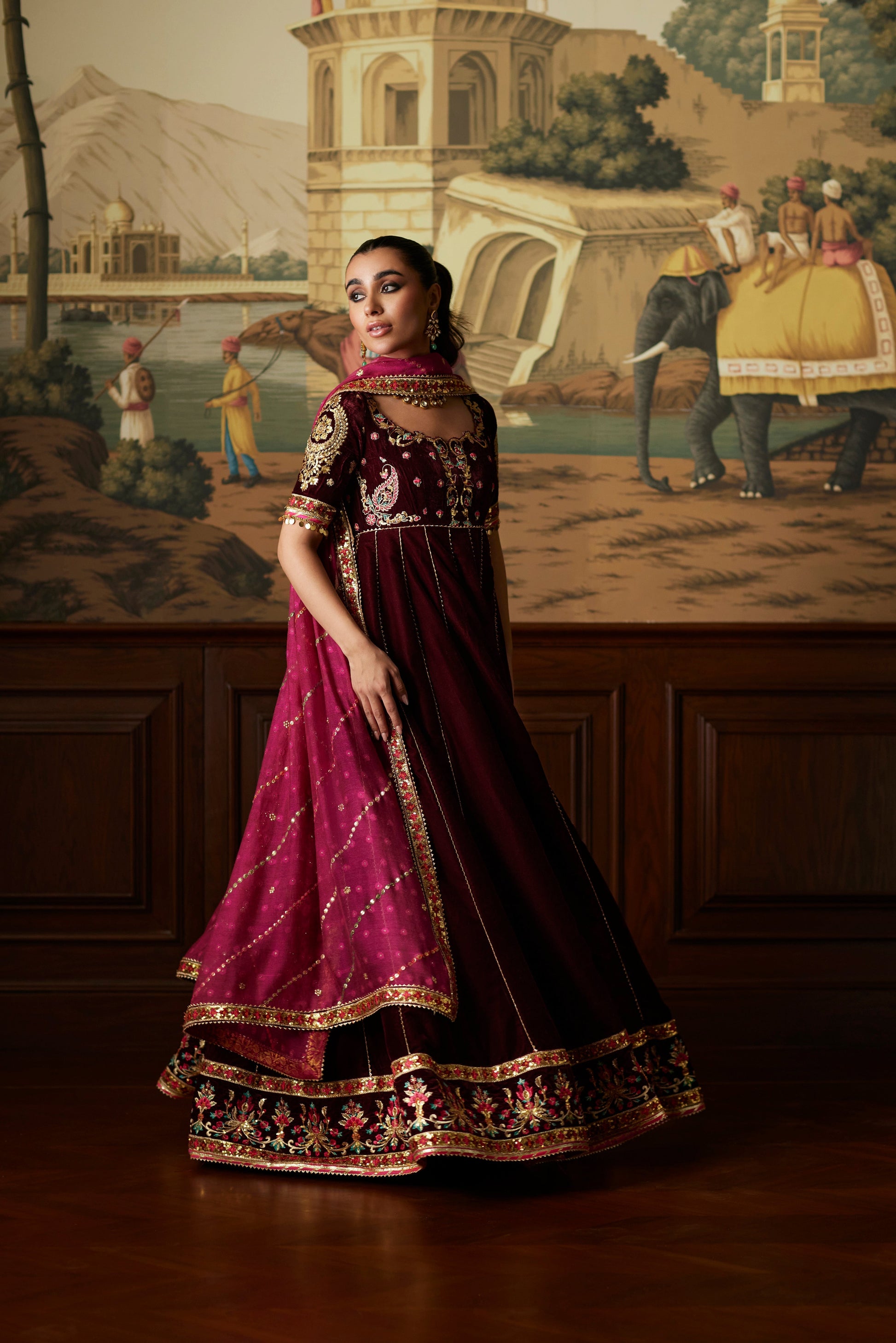 Mina Hassan | Velvet Luxe |  Daaniya by Mina Hassan - Designer Dress - Type: Ladies Clothes - Available at Libayah - 100% Original