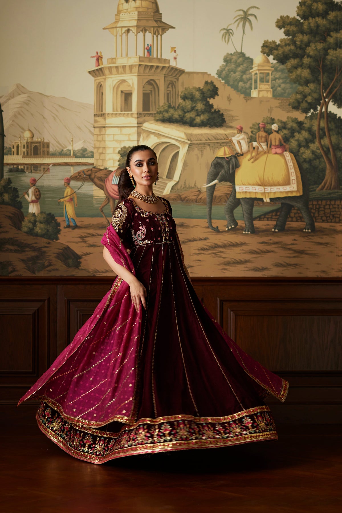 Mina Hassan | Velvet Luxe |  Daaniya by Mina Hassan - Designer Dress - Type: Ladies Clothes - Available at Libayah - 100% Original
