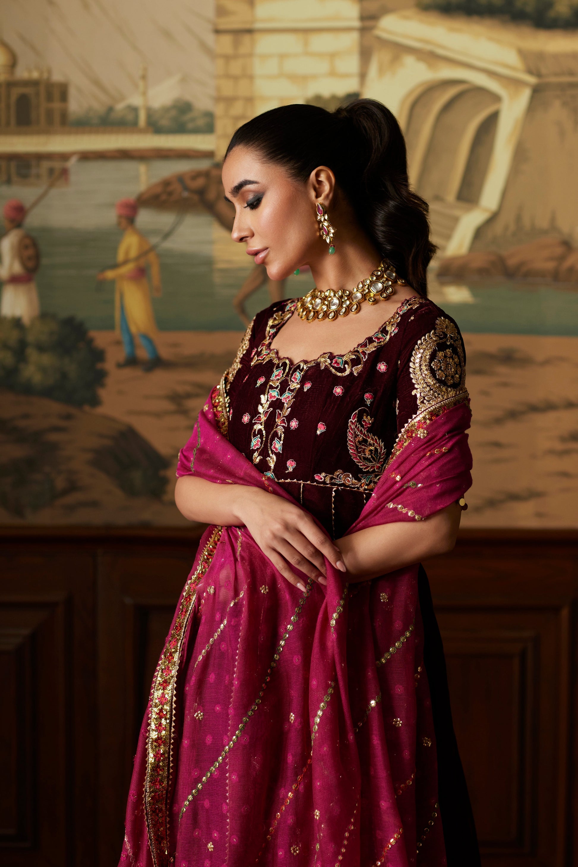 Mina Hassan | Velvet Luxe |  Daaniya by Mina Hassan - Designer Dress - Type: Ladies Clothes - Available at Libayah - 100% Original