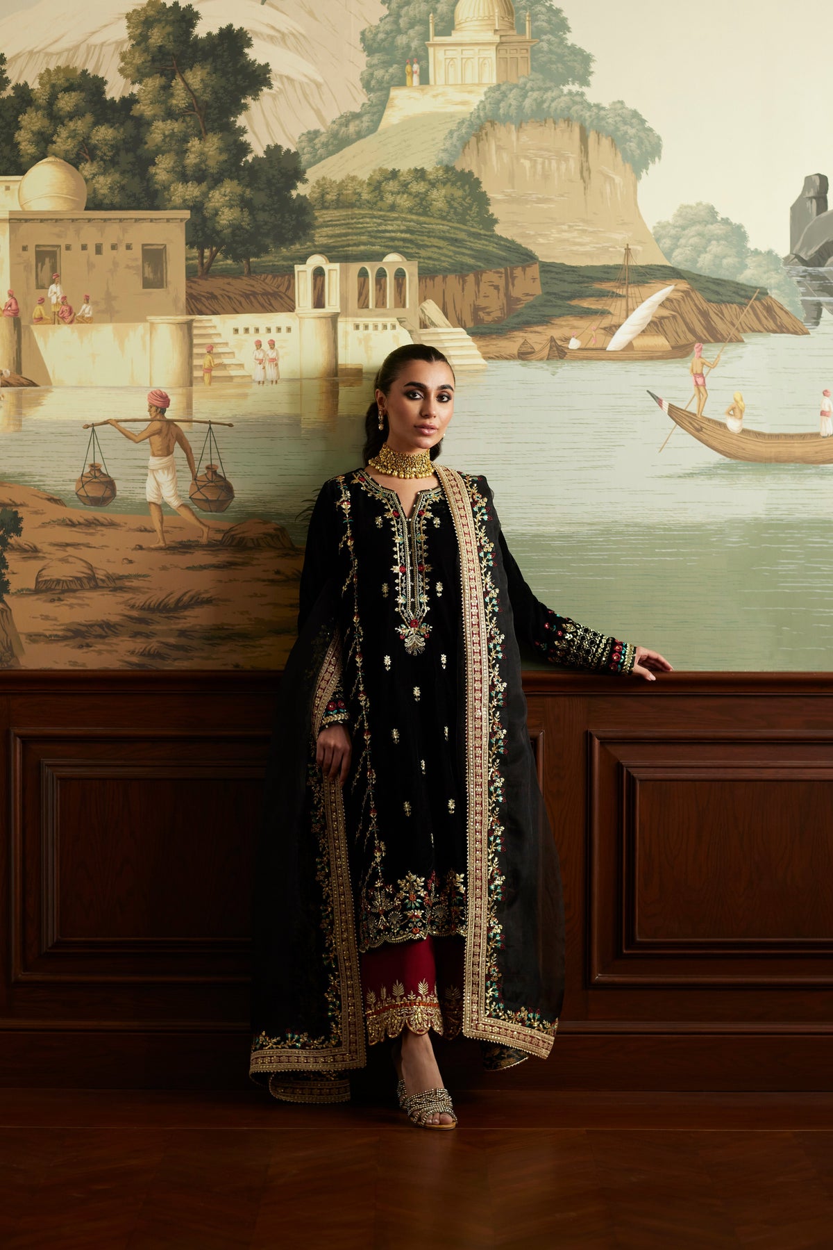 Mina Hassan | Velvet Luxe |  Jahan by Vanya - Designer Dress - Type: Ladies Clothes - Available at Libayah - 100% Original