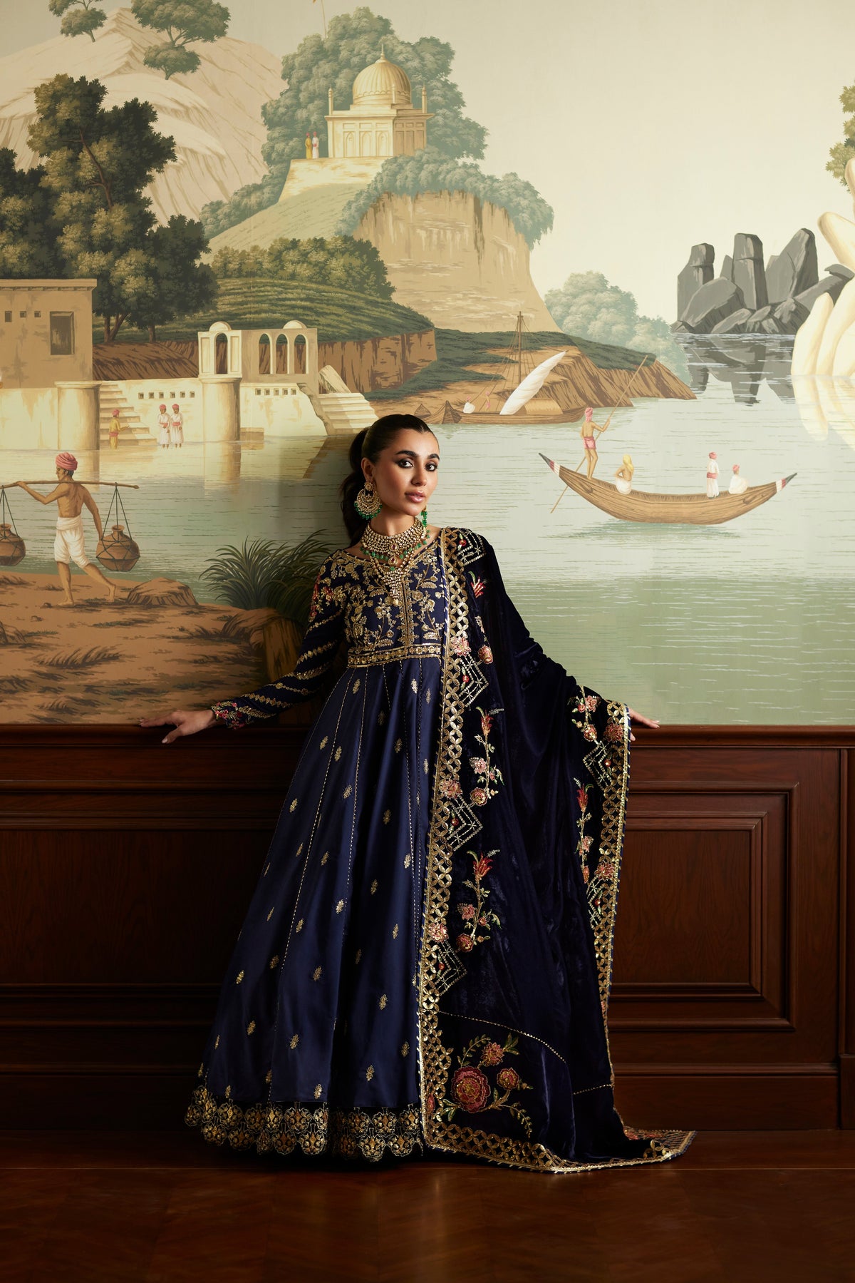 Mina Hassan | Velvet Luxe |  Raniya by Mina Hassan - Designer Dress - Type: Ladies Clothes - Available at Libayah - 100% Original