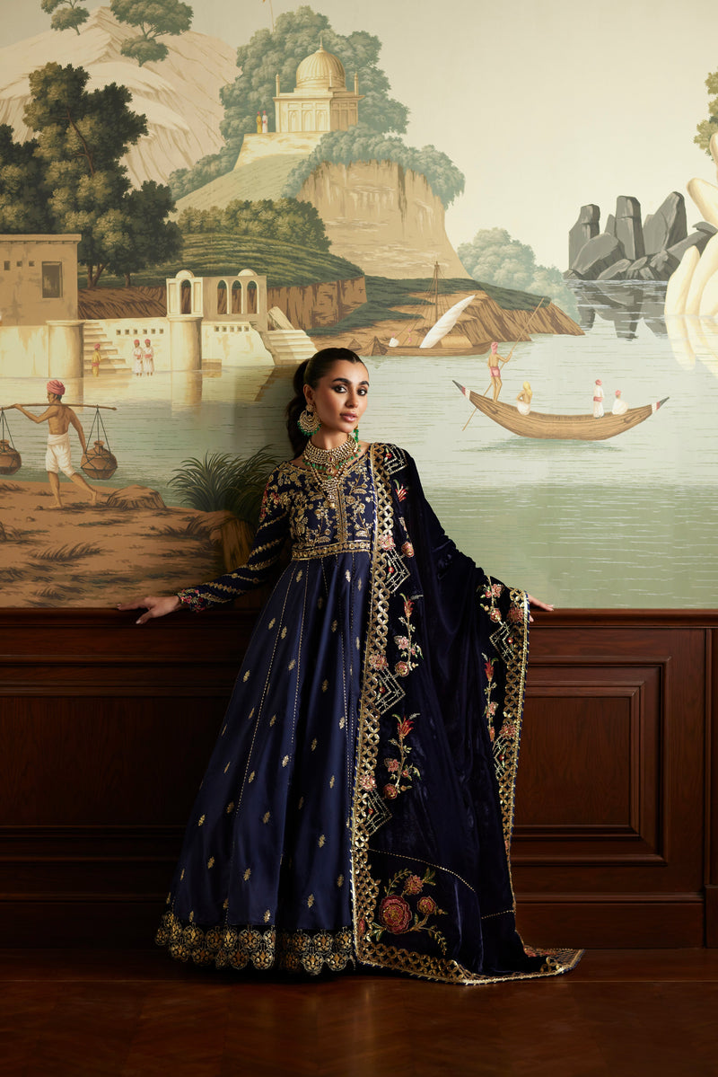 Mina Hassan | Velvet Luxe |  Raniya by Mina Hassan - Designer Dress - Type: Ladies Clothes - Available at Libayah - 100% Original
