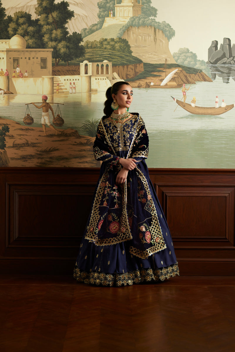 Mina Hassan | Velvet Luxe |  Raniya by Mina Hassan - Designer Dress - Type: Ladies Clothes - Available at Libayah - 100% Original