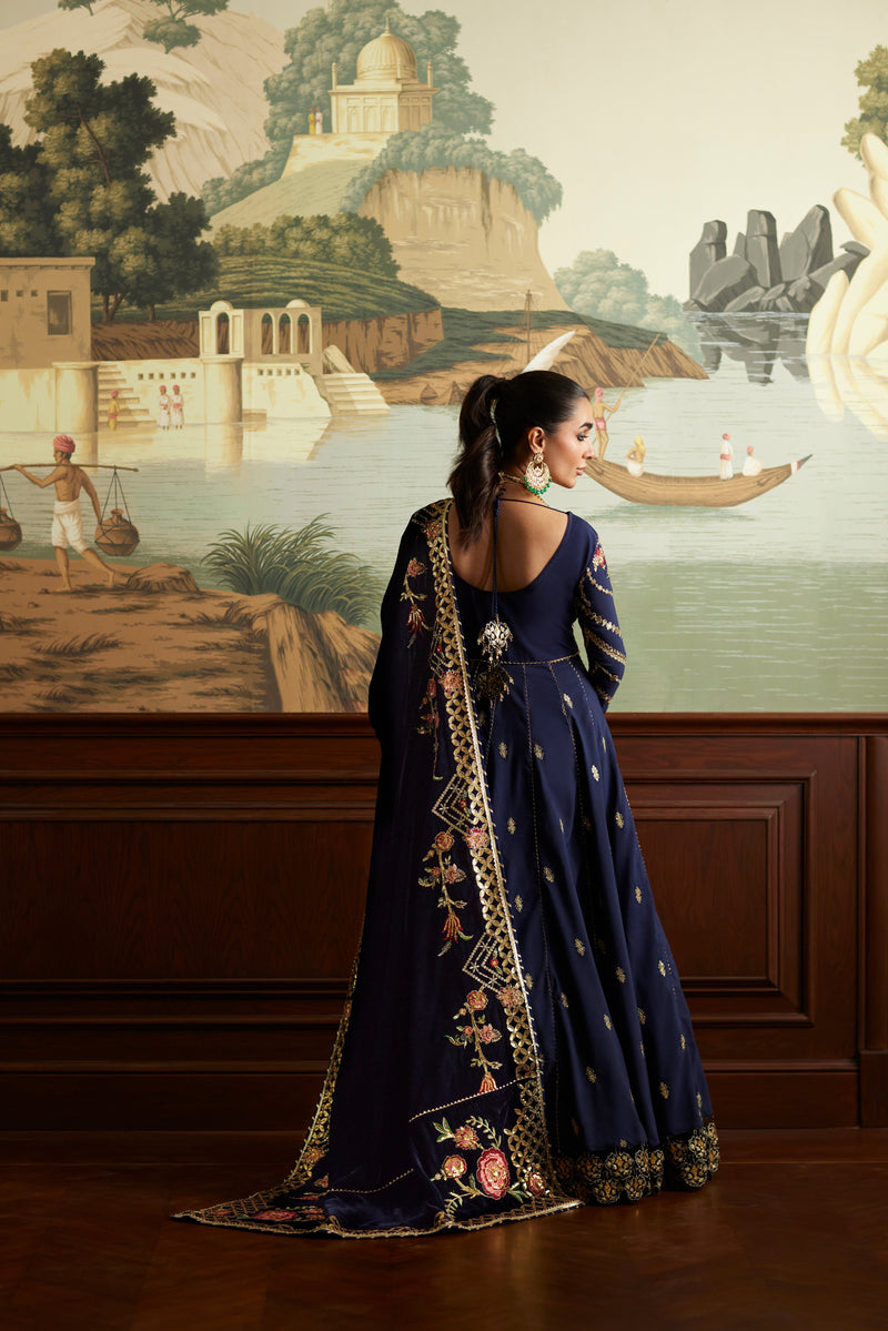 Mina Hassan | Velvet Luxe |  Raniya by Mina Hassan - Designer Dress - Type: Ladies Clothes - Available at Libayah - 100% Original