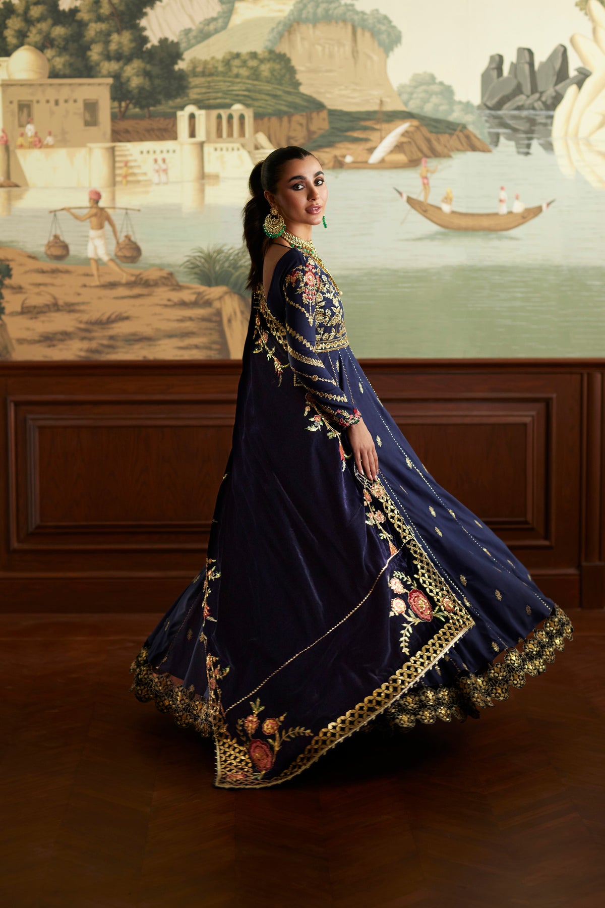 Mina Hassan | Velvet Luxe |  Raniya by Mina Hassan - Designer Dress - Type: Ladies Clothes - Available at Libayah - 100% Original