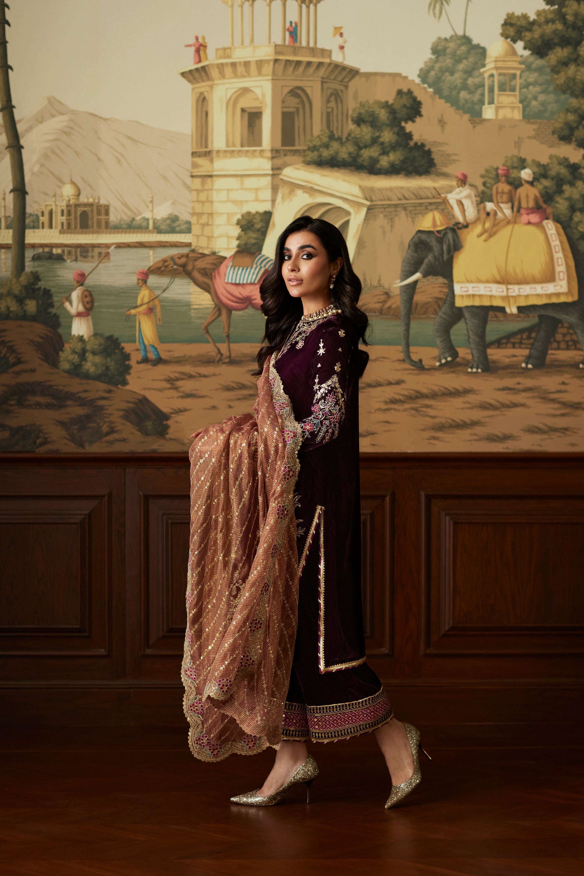 Mina Hassan | Velvet Luxe |  Ayesha by Mina Hassan - Designer Dress - Type: Ladies Clothes - Available at Libayah - 100% Original