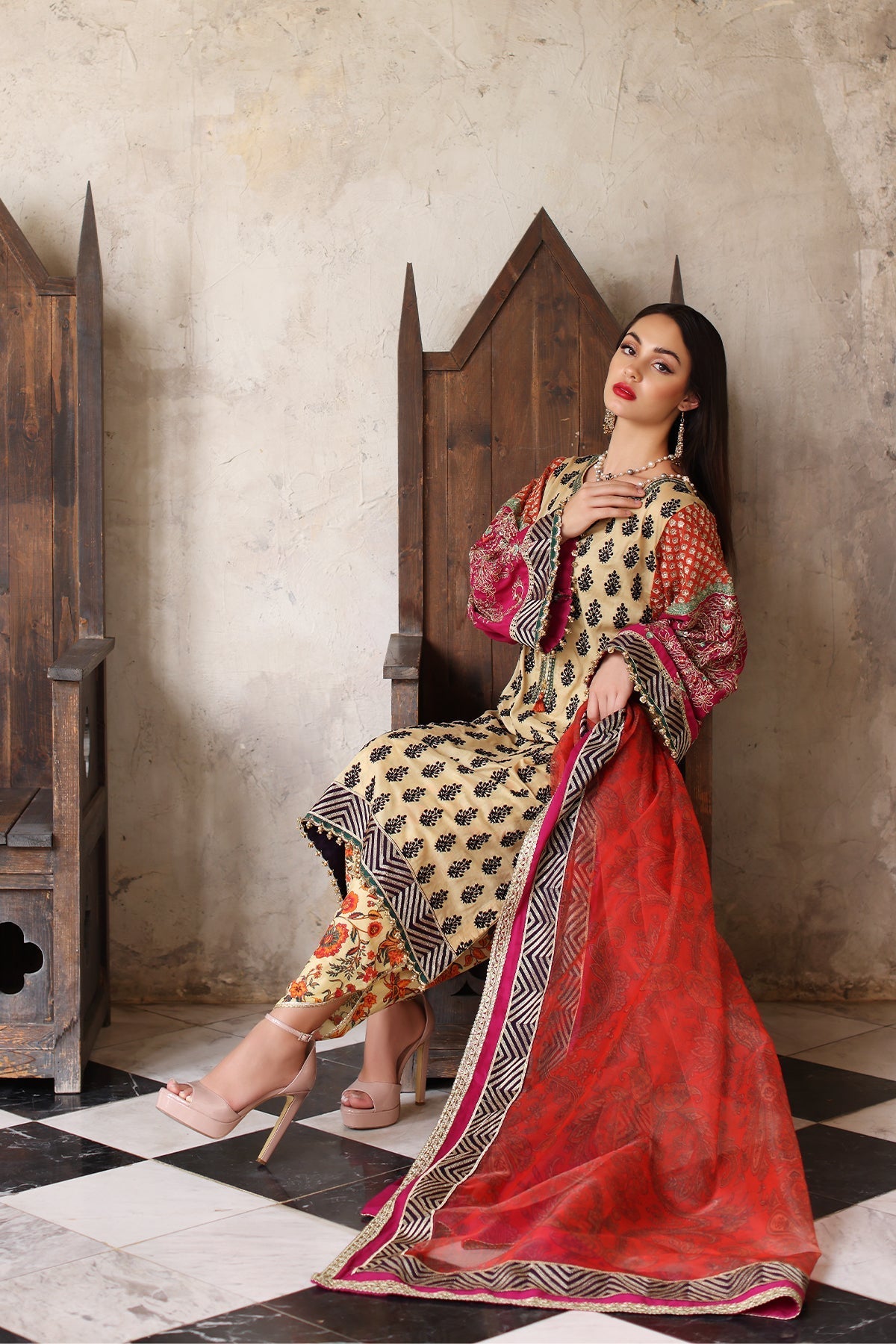 Mina Kashif | Festive Lawn | Amani by Mina Kashif - Designer Dress - Type: Ladies Clothes - Available at Libayah - 100% Original