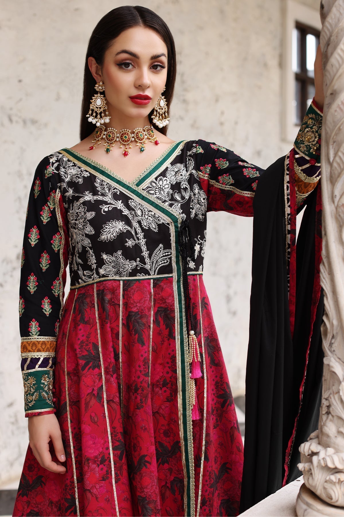 Mina Kashif | Festive Lawn | Anarkali by Mina Kashif - Designer Dress - Type: Ladies Clothes - Available at Libayah - 100% Original
