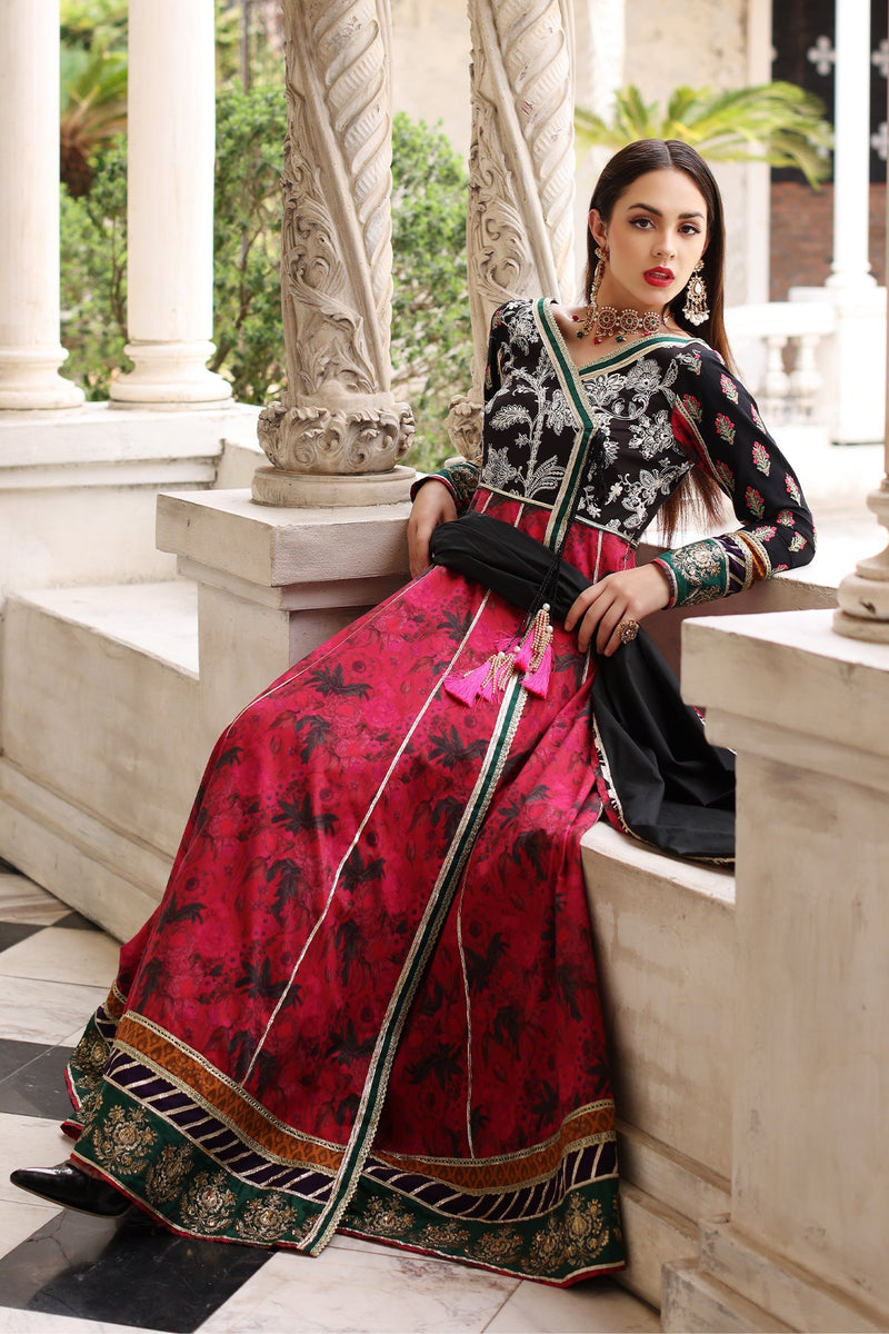 Mina Kashif | Festive Lawn | Anarkali by Mina Kashif - Designer Dress - Type: Ladies Clothes - Available at Libayah - 100% Original
