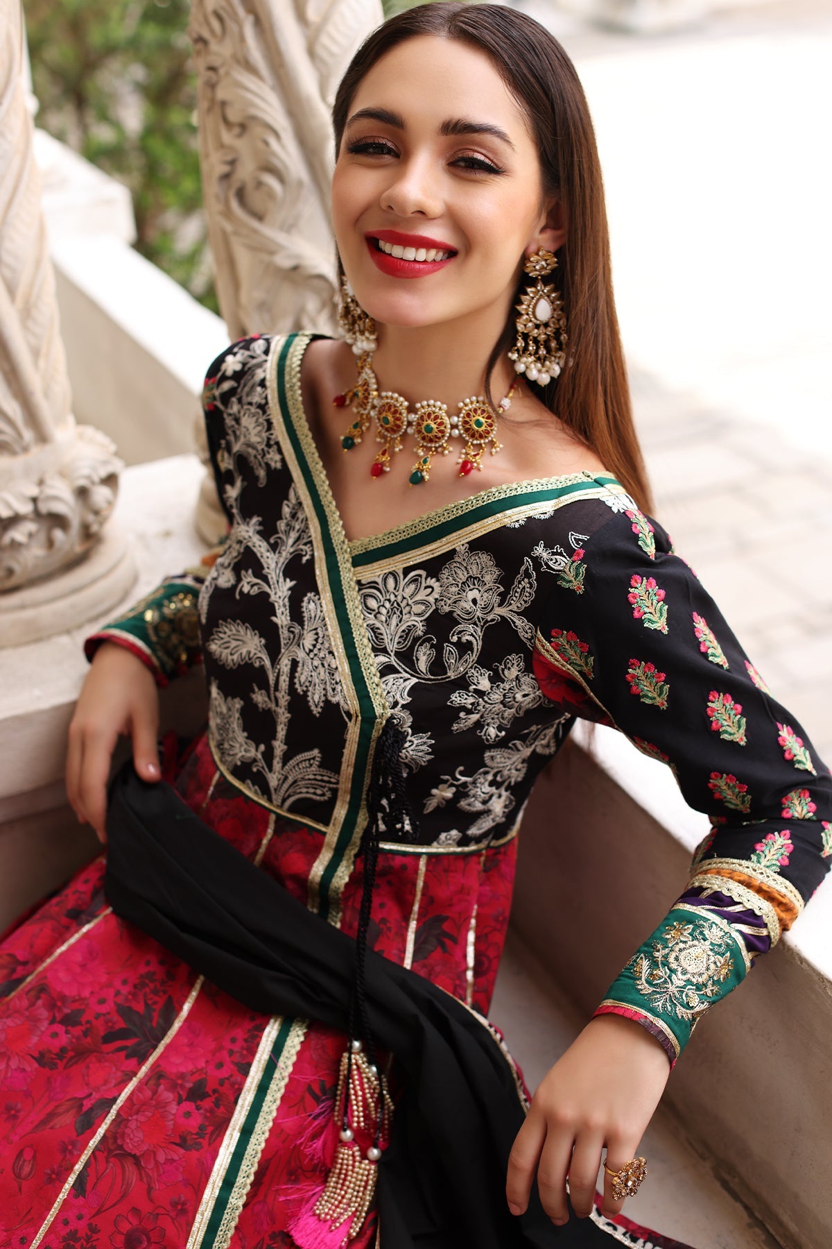 Mina Kashif | Festive Lawn | Anarkali by Mina Kashif - Designer Dress - Type: Ladies Clothes - Available at Libayah - 100% Original