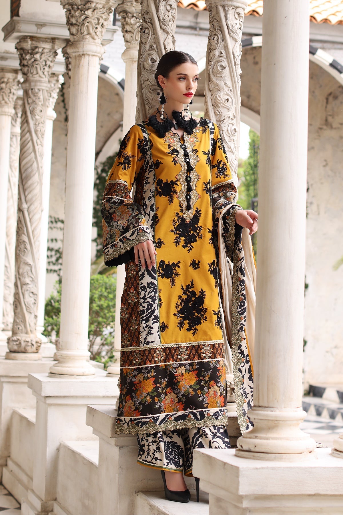 Mina Kashif | Festive Lawn | Leyla by Mina Kashif - Designer Dress - Type: Ladies Clothes - Available at Libayah - 100% Original