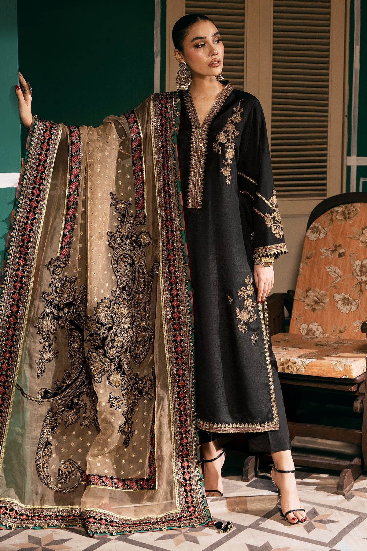 Mina Kashif | Meeral Formals 24 | Nawera by Mina Kashif - Designer Dress - Type: Ladies Clothes - Available at Libayah - 100% Original