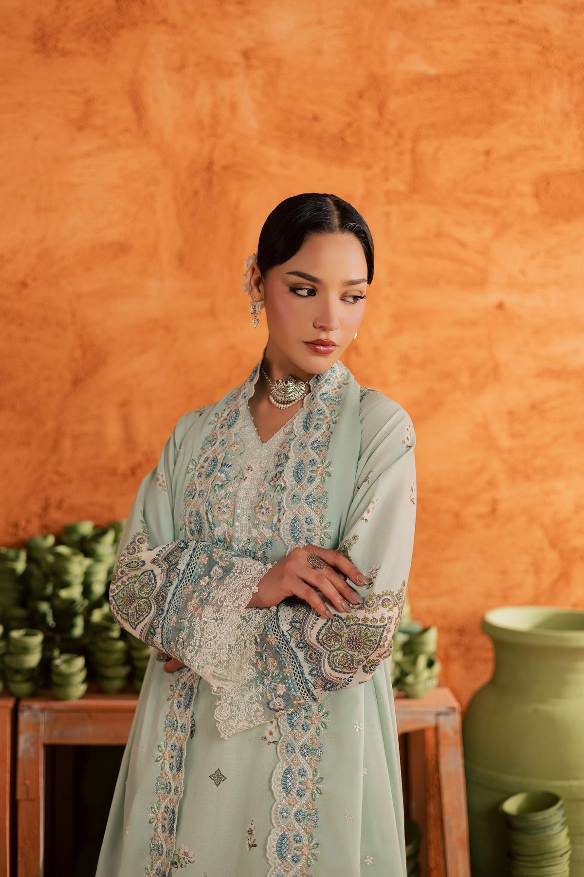 Batik | Festive Eid 26 | Mint Chip - by Libayah - Registered Vendor of : Batik - 100% Original Designer Dress