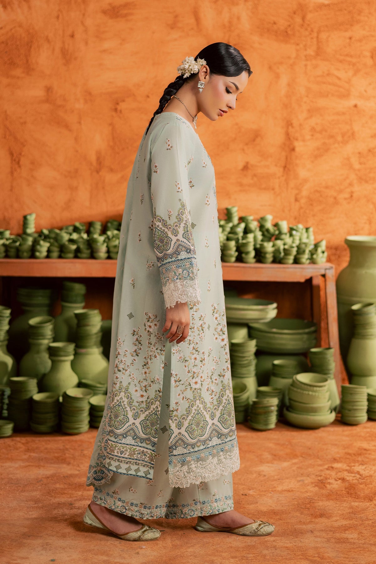 Batik | Festive Eid 26 | Mint Chip - by Libayah - Registered Vendor of : Batik - 100% Original Designer Dress