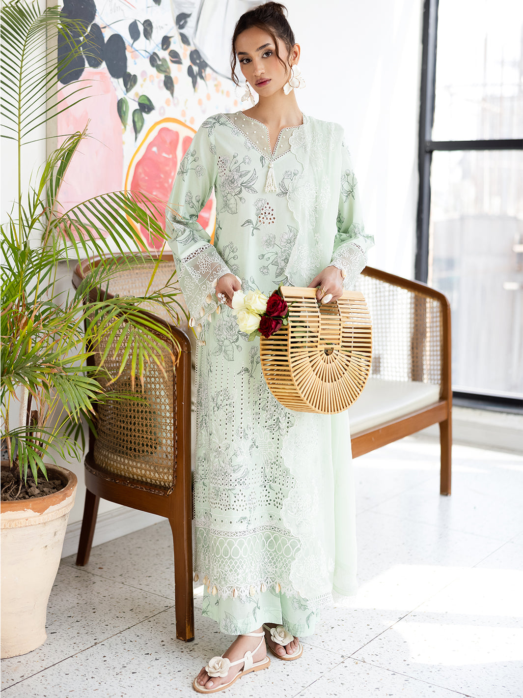 Mahnur | After Hours Luxury Lawn 25 | Mint Mirage by Mahnur - Designer Dress - Type: Ladies Clothes - Available at Libayah - 100% Original