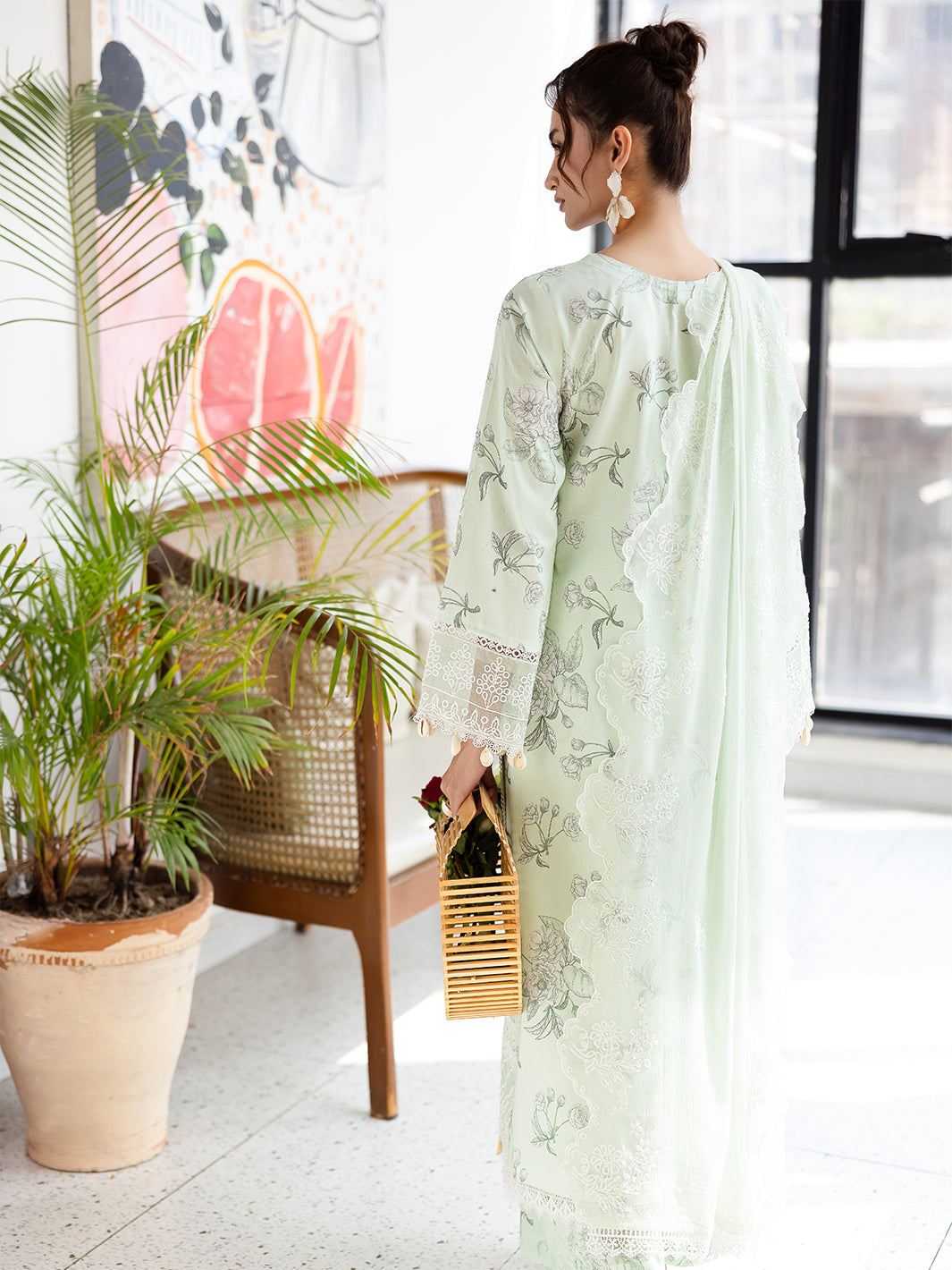 Mahnur | After Hours Luxury Lawn 25 | Mint Mirage by Mahnur - Designer Dress - Type: Ladies Clothes - Available at Libayah - 100% Original