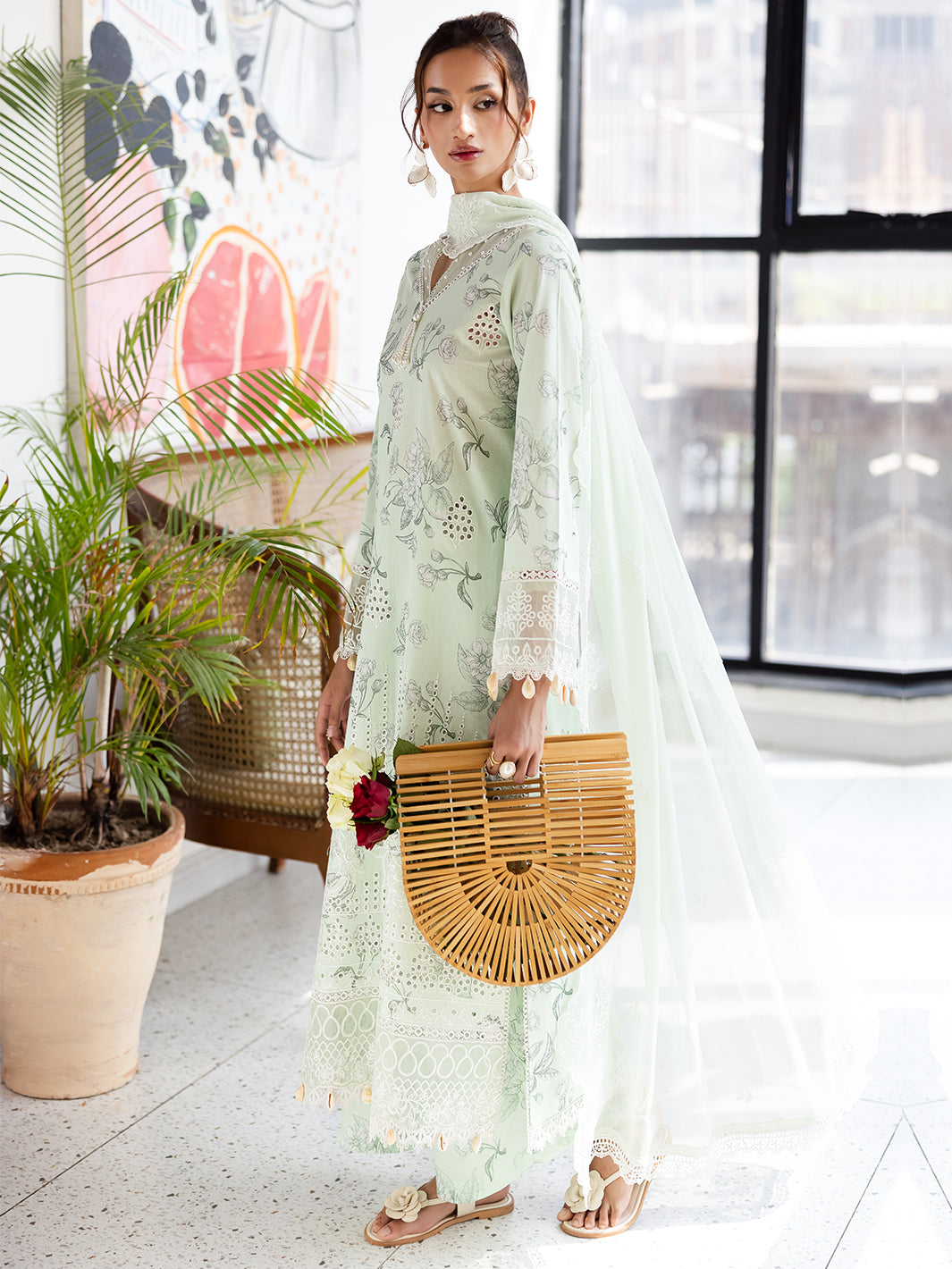 Mahnur | After Hours Luxury Lawn 25 | Mint Mirage by Mahnur - Designer Dress - Type: Ladies Clothes - Available at Libayah - 100% Original