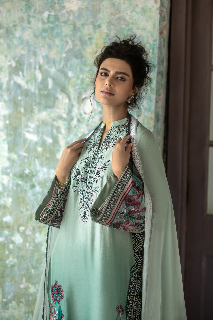 Zainab Chottani | Summer Edition 26 | Mint Serenade by Zainab Chottani - Designer Dress  - Type : Ladies Clothes - Available at Libayah - 100% Original 