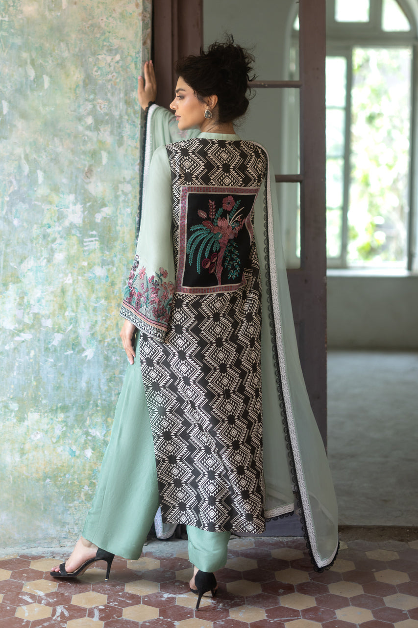 Zainab Chottani | Summer Edition 26 | Mint Serenade by Zainab Chottani - Designer Dress  - Type : Ladies Clothes - Available at Libayah - 100% Original 