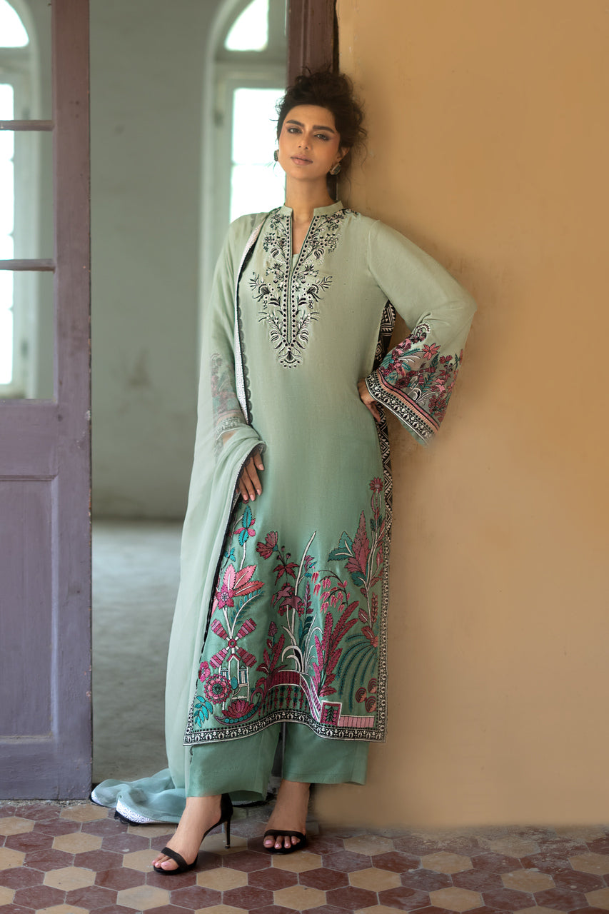 Zainab Chottani | Summer Edition 26 | Mint Serenade by Zainab Chottani - Designer Dress  - Type : Ladies Clothes - Available at Libayah - 100% Original 