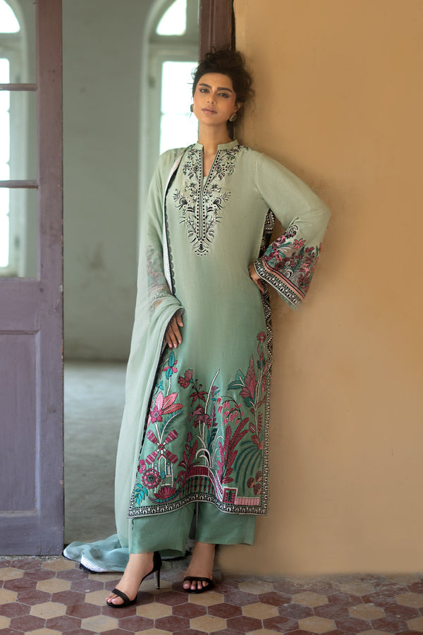 Zainab Chottani | Summer Edition 26 | Mint Serenade by Zainab Chottani - Designer Dress  - Type : Ladies Clothes - Available at Libayah - 100% Original 