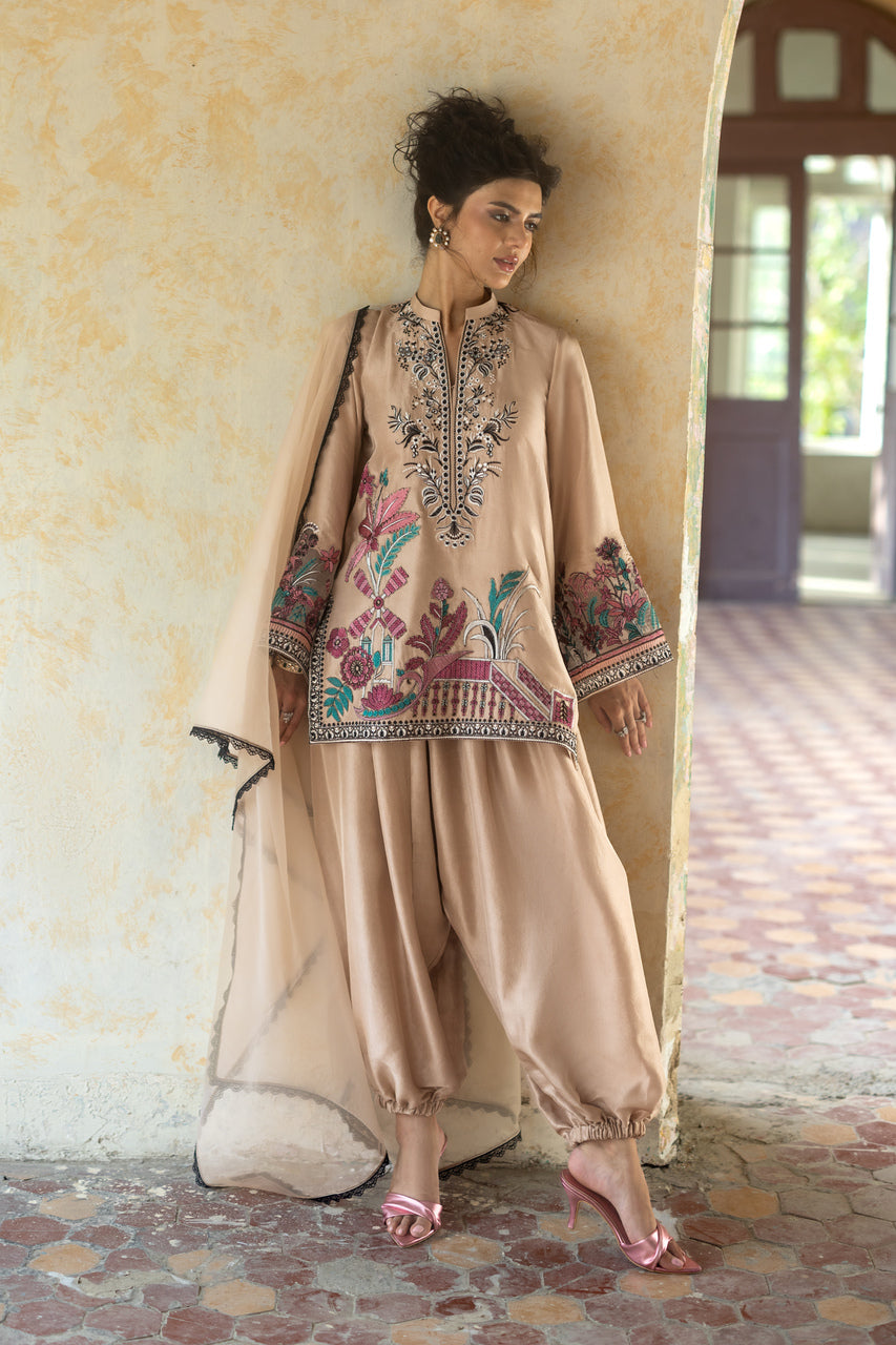 Zainab Chottani | Summer Edition 26 | Mocha Dusk by Zainab Chottani - Designer Dress  - Type : Ladies Clothes - Available at Libayah - 100% Original 