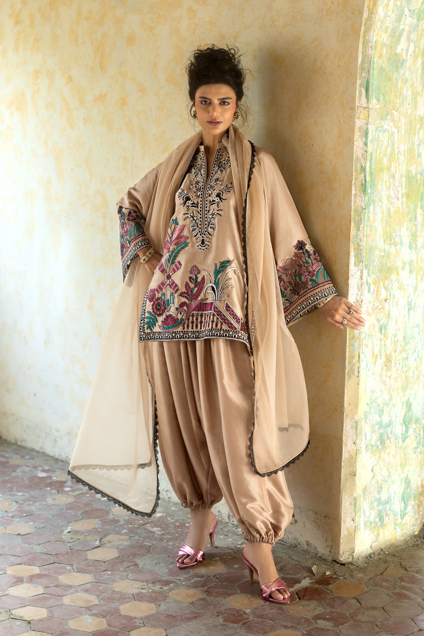 Zainab Chottani | Summer Edition 26 | Mocha Dusk by Zainab Chottani - Designer Dress  - Type : Ladies Clothes - Available at Libayah - 100% Original 