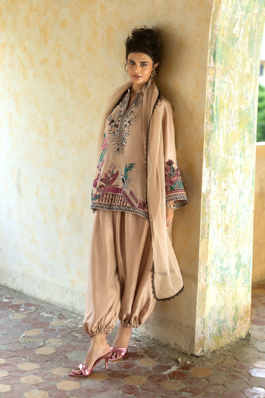 Zainab Chottani | Summer Edition 26 | Mocha Dusk by Zainab Chottani - Designer Dress  - Type : Ladies Clothes - Available at Libayah - 100% Original 