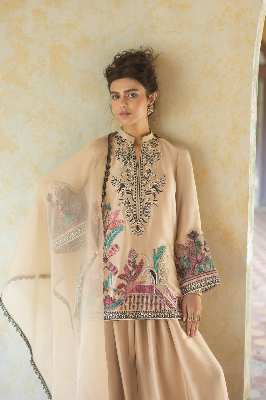 Zainab Chottani | Summer Edition 26 | Mocha Dusk by Zainab Chottani - Designer Dress  - Type : Ladies Clothes - Available at Libayah - 100% Original 