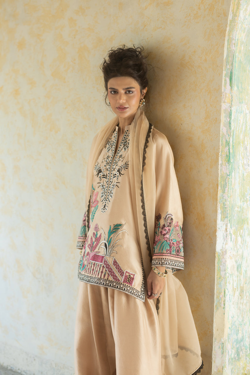 Zainab Chottani | Summer Edition 26 | Mocha Dusk by Zainab Chottani - Designer Dress  - Type : Ladies Clothes - Available at Libayah - 100% Original 