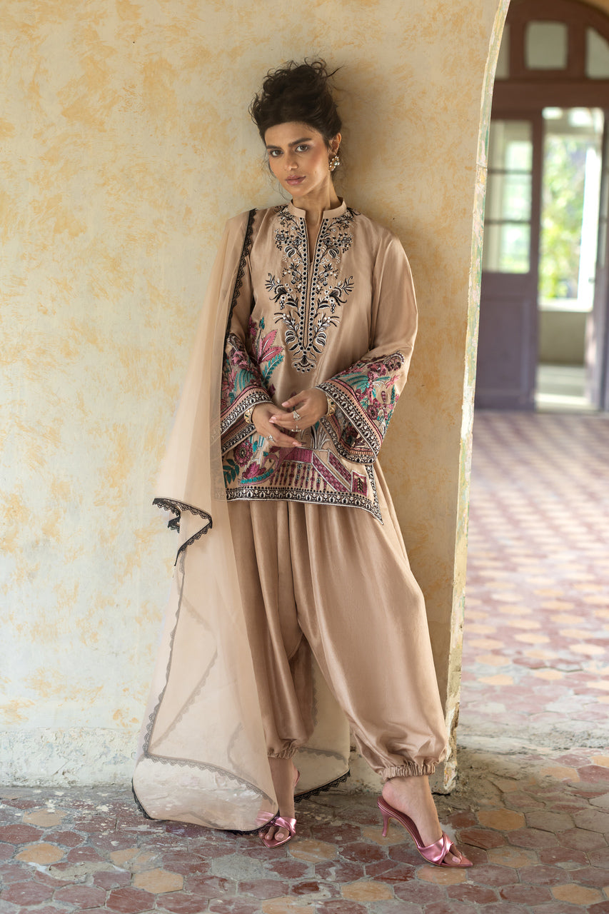 Zainab Chottani | Summer Edition 26 | Mocha Dusk by Zainab Chottani - Designer Dress  - Type : Ladies Clothes - Available at Libayah - 100% Original 