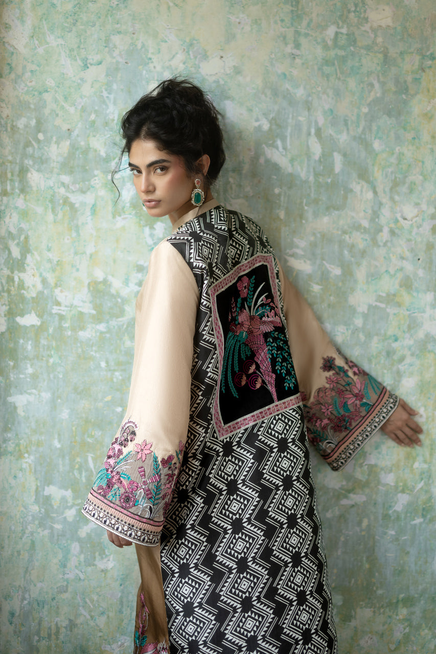 Zainab Chottani | Summer Edition 26 | Mocha Reverie Kaftan by Zainab Chottani - Designer Dress  - Type : Ladies Clothes - Available at Libayah - 100% Original 