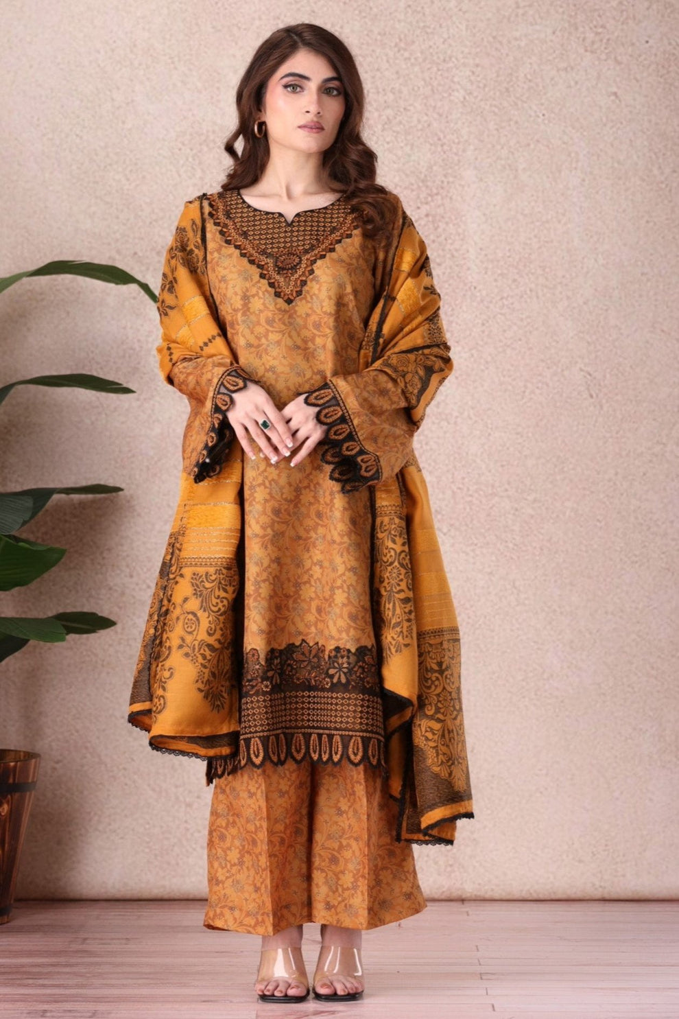 Mohagni | Winter Collection |  PLS-144 3PC by Mohagni - Designer Dress - Type: Ladies Clothes - Available at Libayah - 100% Original