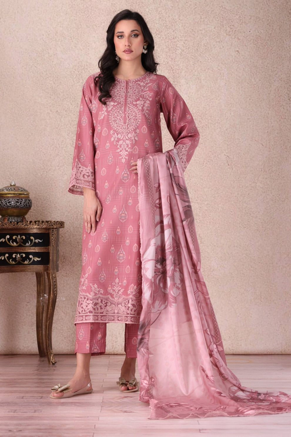 Mohagni | Winter Collection | PLS-147 3PC by Mohagni - Designer Dress - Type: Ladies Clothes - Available at Libayah - 100% Original