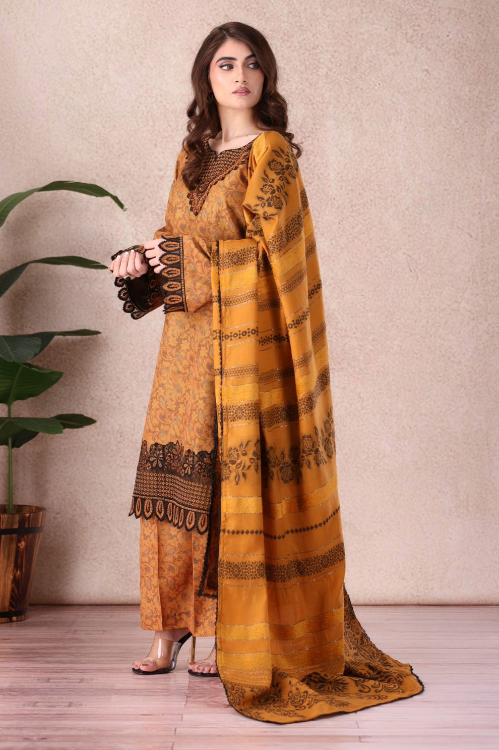 Mohagni | Winter Collection |  PLS-144 3PC by Mohagni - Designer Dress - Type: Ladies Clothes - Available at Libayah - 100% Original