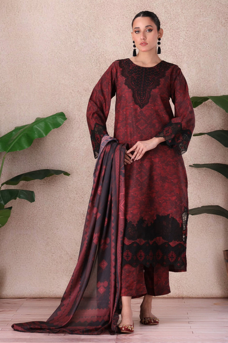 Mohagni | Winter Collection |  PLS-148 3PC by Mohagni - Designer Dress - Type: Ladies Clothes - Available at Libayah - 100% Original