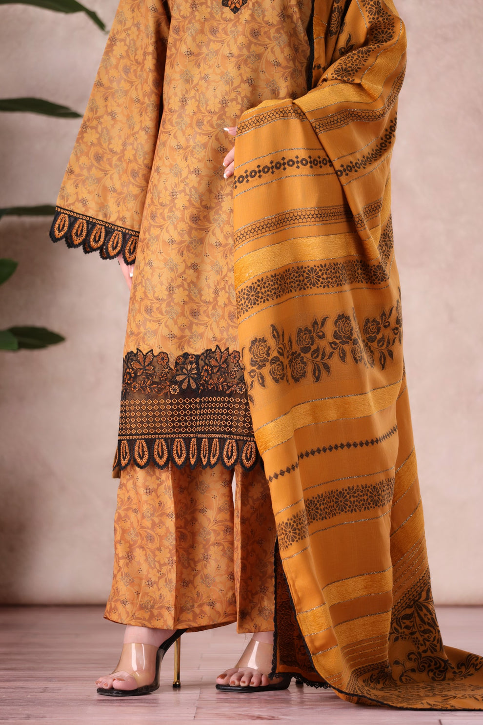 Mohagni | Winter Collection |  PLS-144 3PC by Mohagni - Designer Dress - Type: Ladies Clothes - Available at Libayah - 100% Original