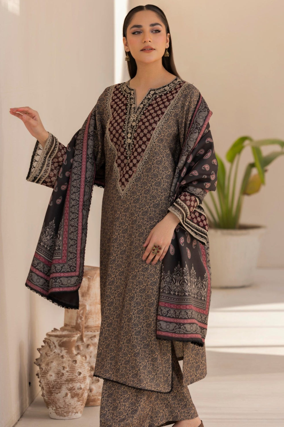 Mohagni | Winter Collection |  DZP-08 3PC by Mohagni - Designer Dress - Type: Ladies Clothes - Available at Libayah - 100% Original