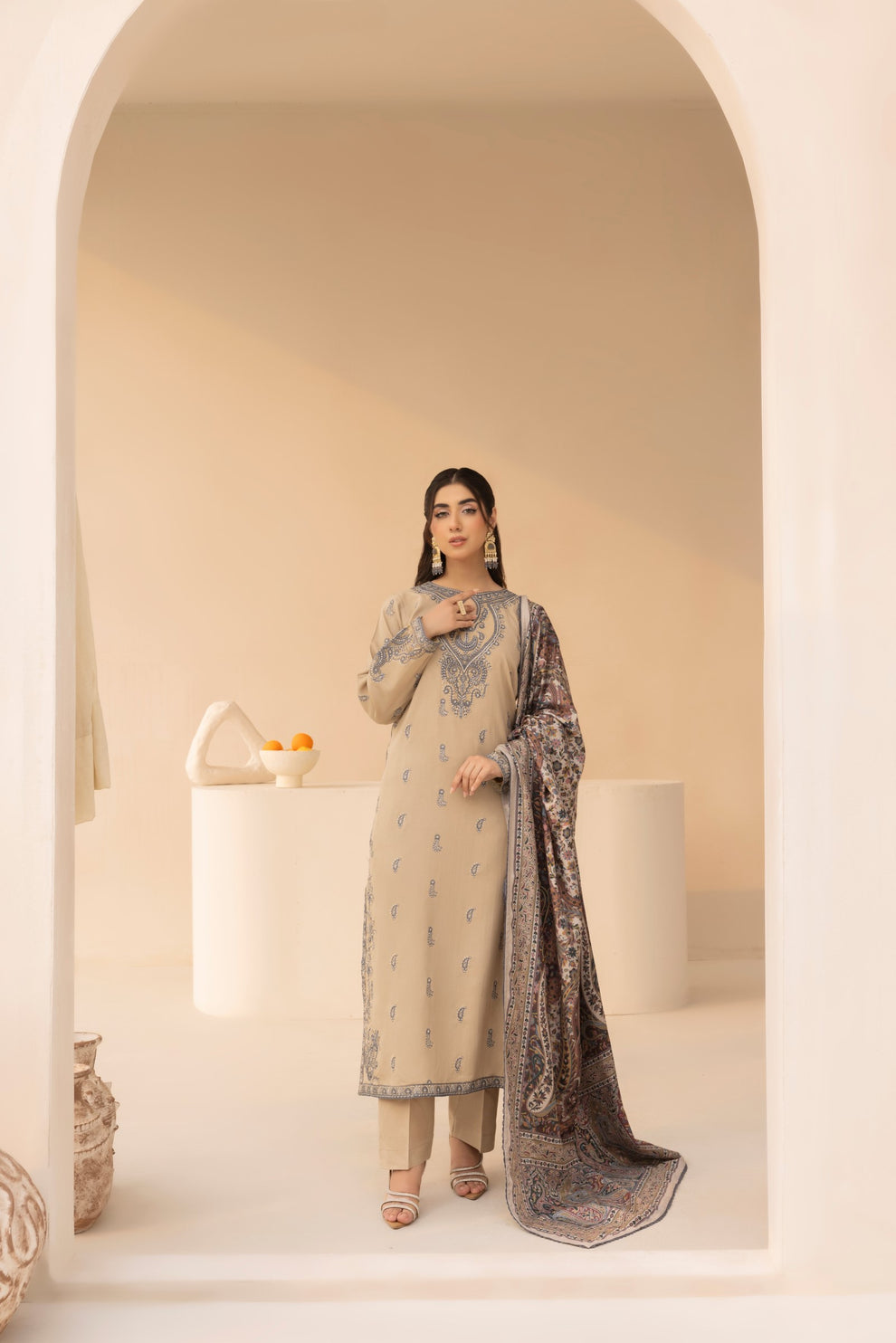 Mohagni | Winter Collection |  MWD-04 by Dhanak - Designer Dress - Type: Ladies Clothes - Available at Libayah - 100% Original