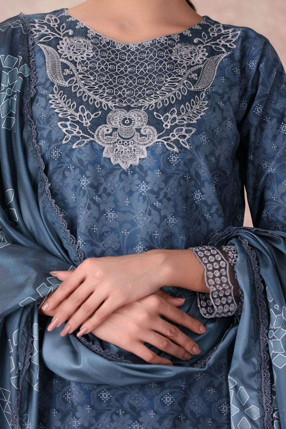 Mohagni | Winter Collection |  PLS-145 3PC by Mohagni - Designer Dress - Type: Ladies Clothes - Available at Libayah - 100% Original