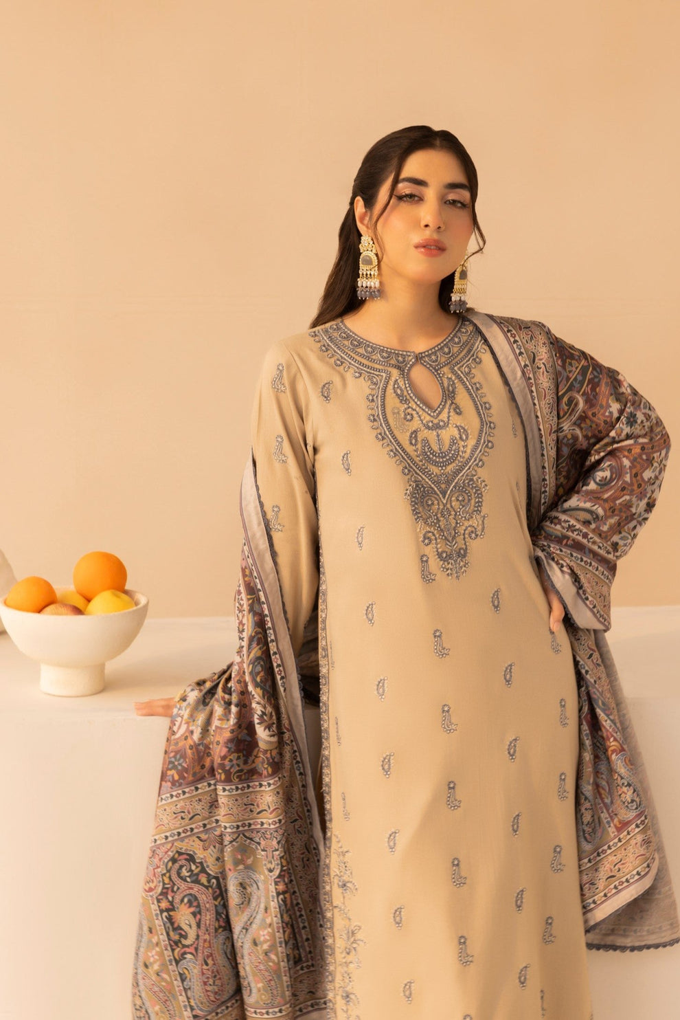 Mohagni | Winter Collection |  MWD-04 by Dhanak - Designer Dress - Type: Ladies Clothes - Available at Libayah - 100% Original