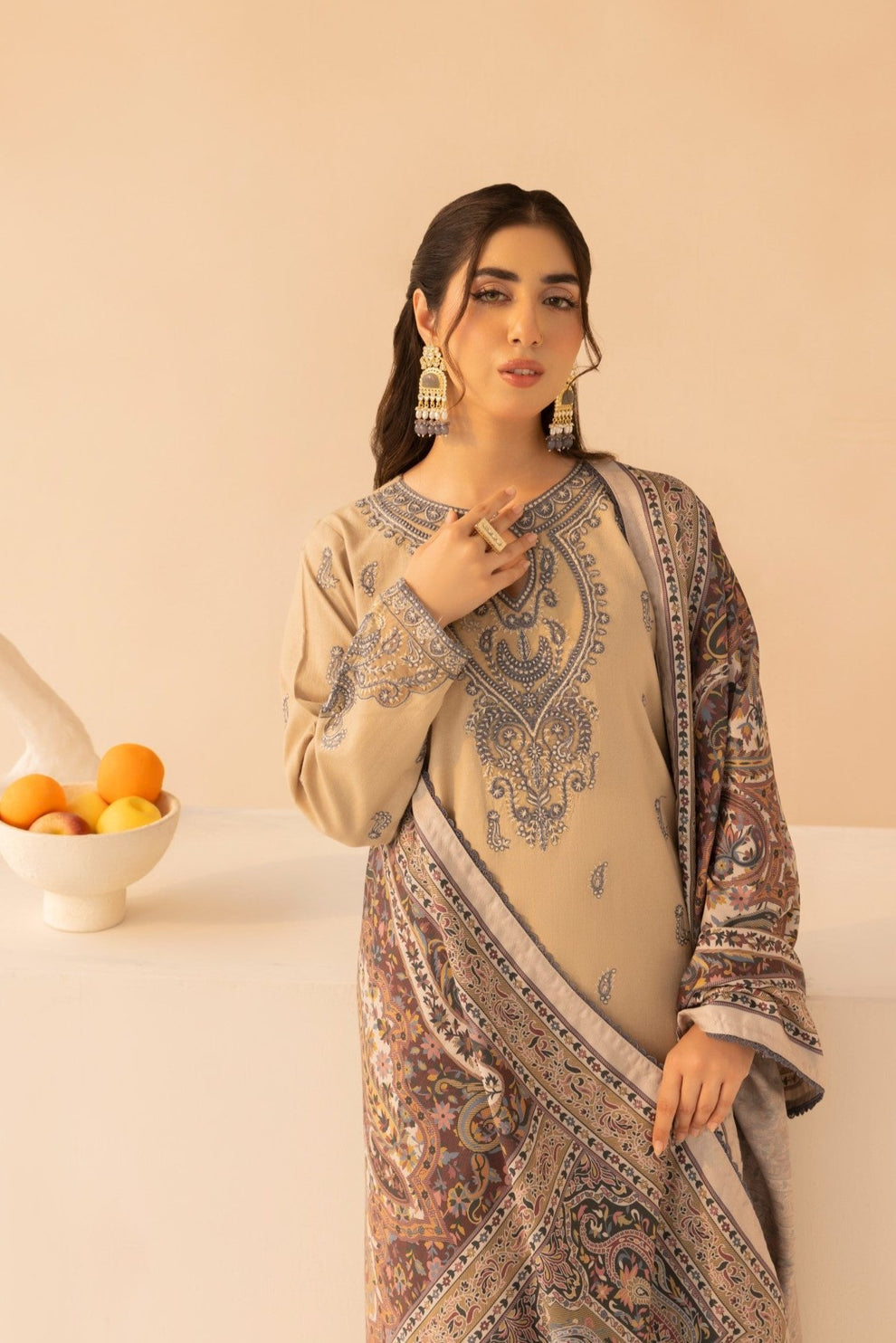 Mohagni | Winter Collection |  MWD-04 by Dhanak - Designer Dress - Type: Ladies Clothes - Available at Libayah - 100% Original