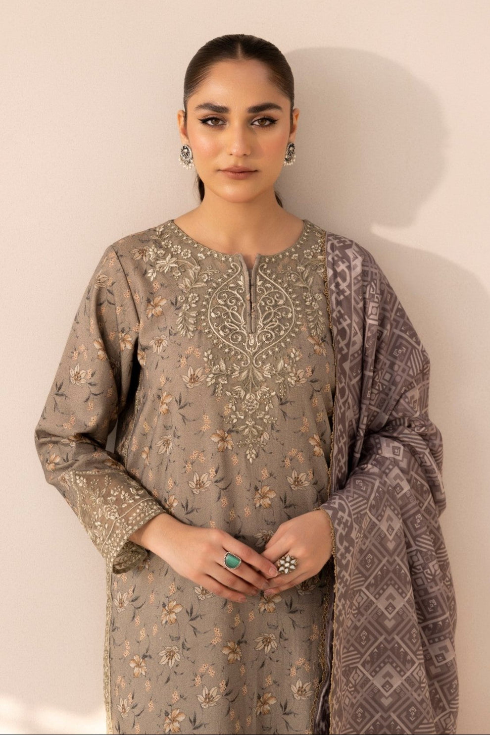 Mohagni | Winter Collection |  DZP-15 2 PC by Mohagni - Designer Dress - Type: Ladies Clothes - Available at Libayah - 100% Original