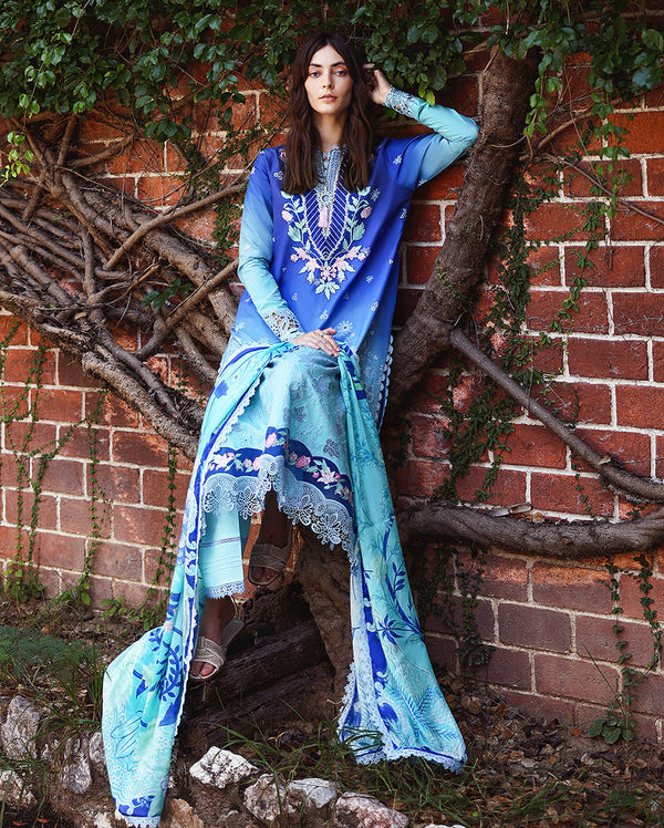 Mushq | Solace Ombre Chikankari | Moonlit Ease - by Libayah - Registered Vendor of : Mushq - 100% Original Designer Dress