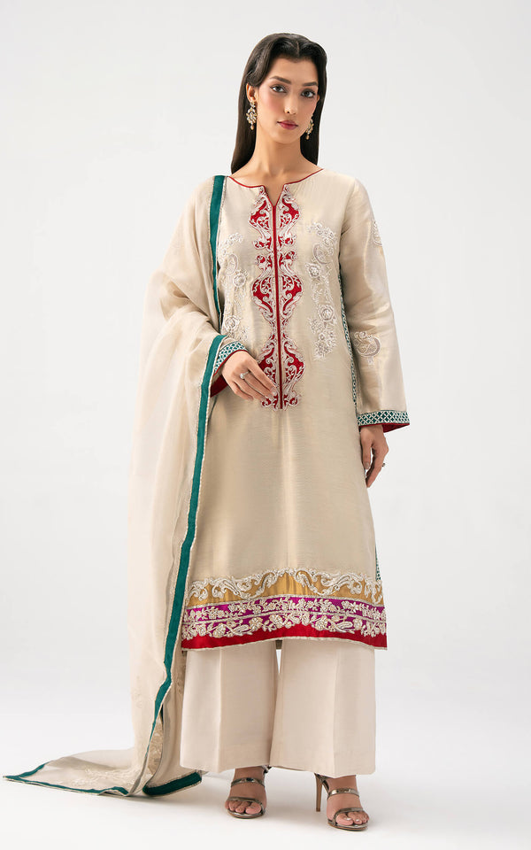 Afrozeh | Basic Pret 26 RTW | NACRE by Afrozeh - Designer Dress  - Type : Ladies Clothes - Available at Libayah - 100% Original 